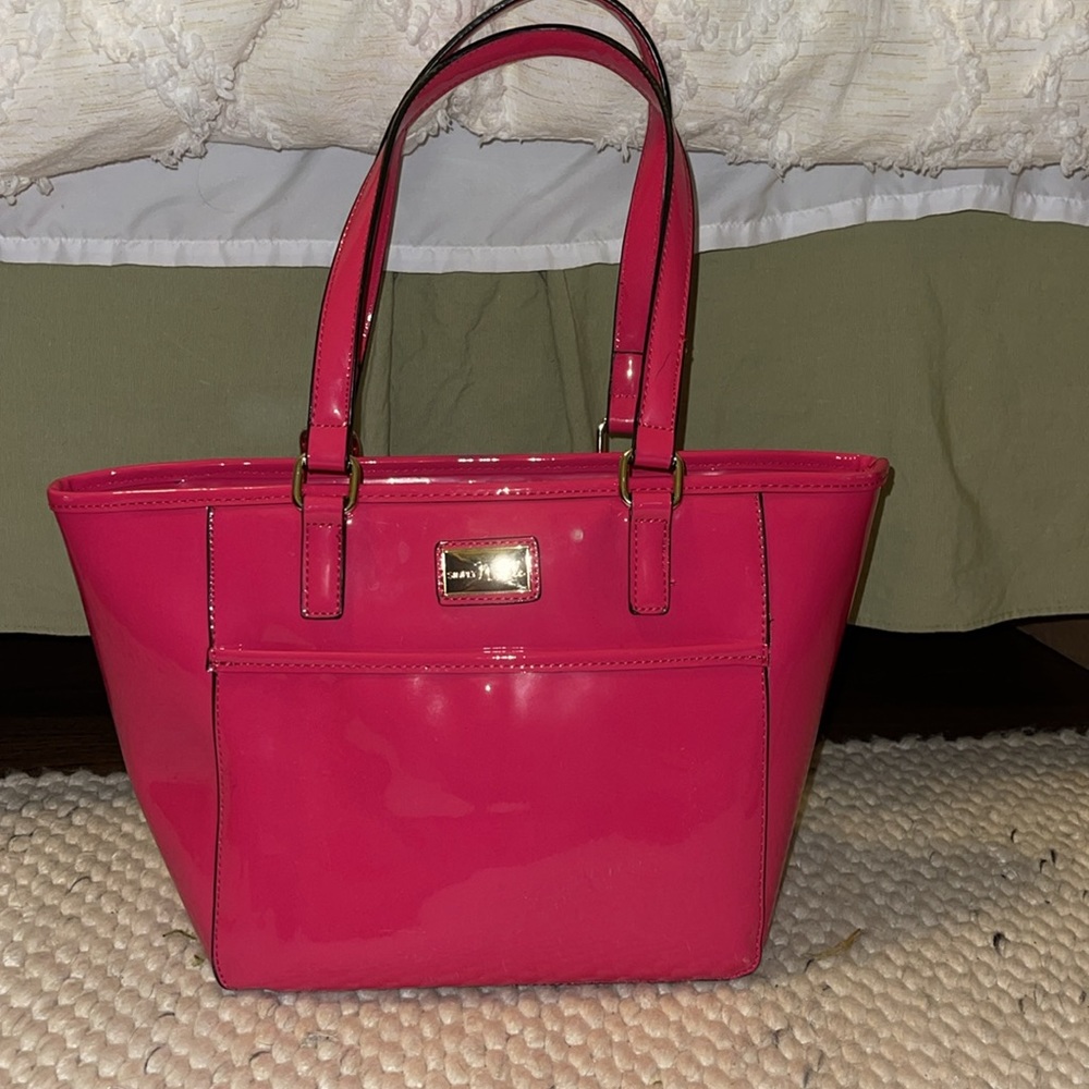 PINK LEATHER SIMPLY NOELLE PURSE - Picture 2 of 15